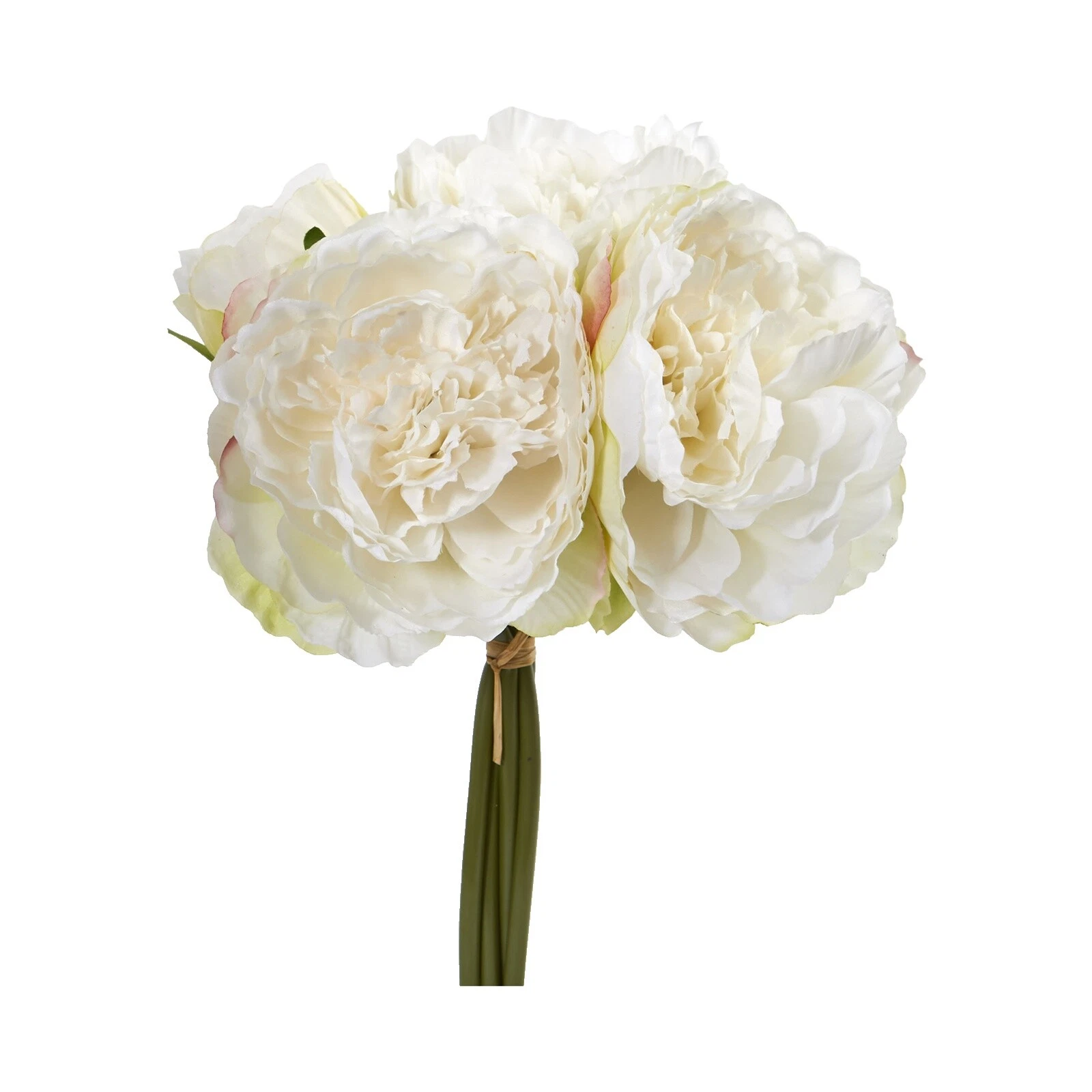 Peony Blanco Decoración Floral Seda de Imitación