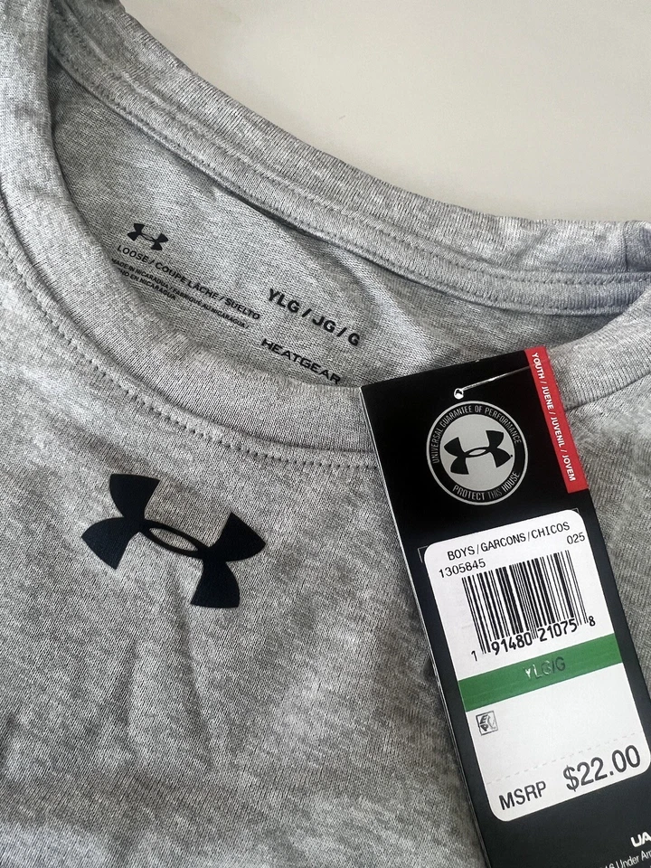 Under Armour Youth Locker 2.0 Shirt GRAY HEATHER | BLACK YTH LG - Image 4 of 4