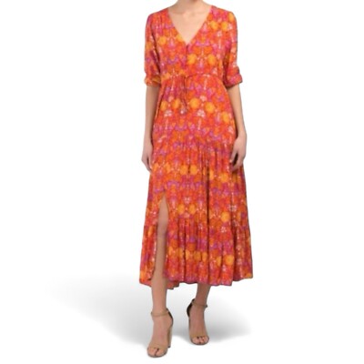 ANTHROPOLOGIE Abel The Label Empire Waist Dress Floral Peasant Drawstring  Size M | eBay