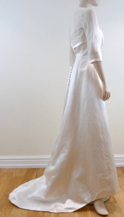 RITVA WESTENIUS Designer Ivory Wedding Dress Gown Bolero Cover