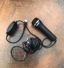 Konami Logitech Microphone USB Mic for Wii Xbox 360 PS2 PS3 Black