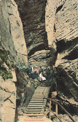 Postcard DR - lot from Schwedenlöchern - Saxon Switzerland ~ 1913 to Meerane