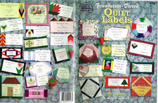 Quilt Label Pattern Book Foundation Piece Labels 30 Designs 2001 Vintage Causee