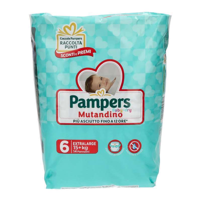 PANNOLINI PAMPERS BABY DRY MUTANDINO  6