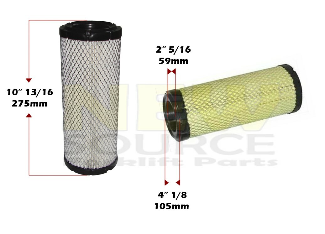91B61-00912 AIR FILTER MITSUBISHI 1805375 CLARK 20801-0335 TCM 146