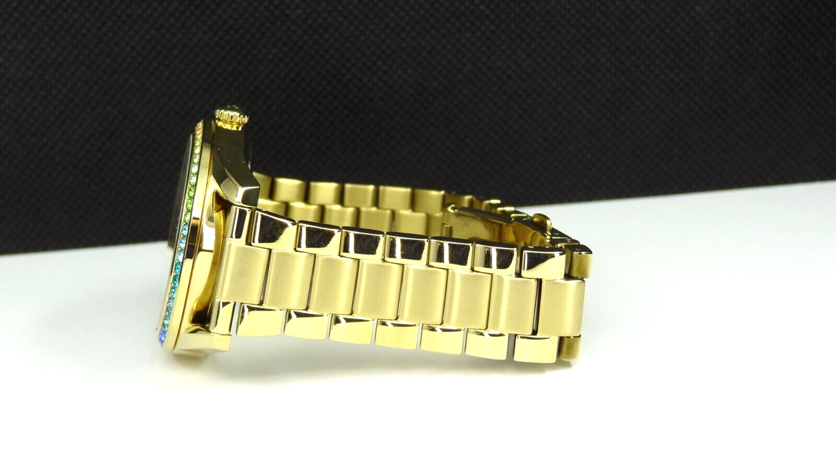 Coach 14503657 Prestone Crystal Pave Dial Rainbow Bezel Gold Coach 14503657 Prestone Crystal Pave Dial Rainbow Bezel Gold