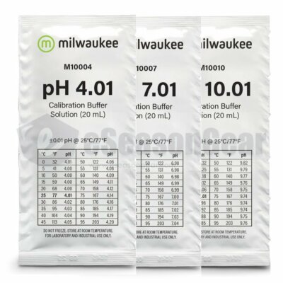 Milwaukee 3x20ml, pH4 pH7 pH10 Buffer Solution for pH Meter/Tester Calibration 