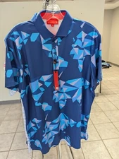 NWT MEN'S REDVANLY BOND POLO, SIZE: M, COLOR: MAZARINE BLUE (M6)