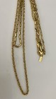 Taylor Ltd Gold tone Multi chain Necklace Tube Bead Chain