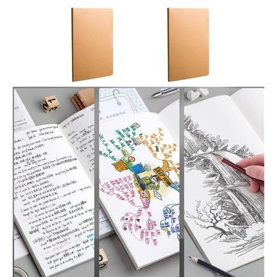 Thread Binding Notebook 68 Pages Unlined Sketchpad Drawing Book for Writing