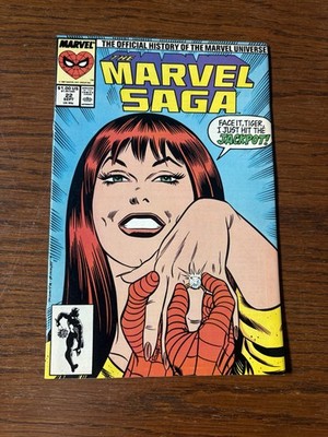 Marvel Saga #22 September 1987 Mary Jane & Spider-Man engagement wedding story