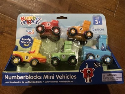 Hand2Mind Numberblocks Mini Vehicles Educational Racecar Toys