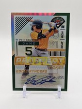 2024 Panini Prospect Edition Eddie Rynders #63 Green Ticket Holo Pirates