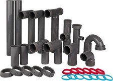 Universal 1-1/2" Kitchen Sink Drain Kit with P-Trap Complete Plumbing Repair K