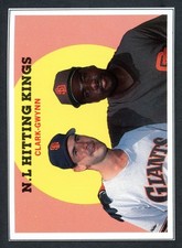 1989 Baseball Cards Magazine Repli-Cards #69 Will Clark Tony Gwynn NL Hit Kings