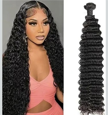 12A Deep Wave Bündel Echthaar 100% unverarbeitet Brazilian Virgin tief lockig 