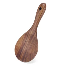 Rice Paddle Wooden Serving Spoon Rice Scoop Cookware Tableware Home Kitchen US