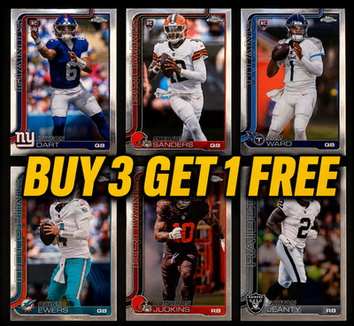2025 Topps Chrome Football - Rookies - You Pick - Complete Your Set: #301-400