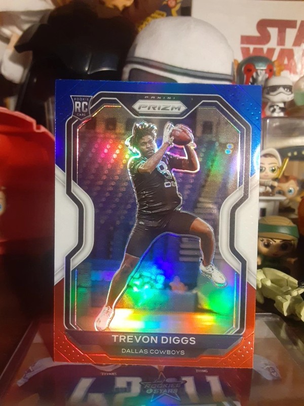 Trevon Diggs 2020 Pizm Football #335 Red White Blue Panel 