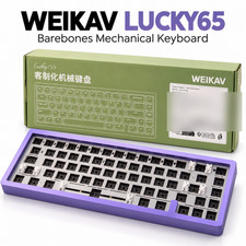 WEIKAV Lucky65 Barebones Mechanical Keyboard Kit 65% Aluminum Hot Swap Purple