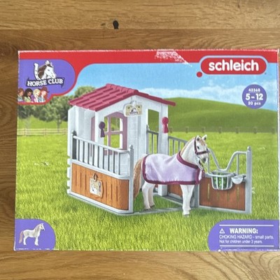 Schleich Horse Club Spielset 42368 Pferdebox/Stall mit Pferd & Decke 5-12