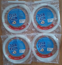 600 yds Lot 4x 100 LB TEST TRIK Line fish saltwater MONO LEADER CLEAR marlin