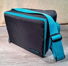 Case Logic 30 CD Media Carry Bag Zip Storage Travel Adj Strap RARE AQUA BLUE