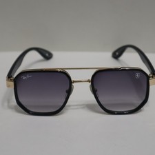 RayBan Limited Ferrari Edition Sunglass Gold Frame Greyish Lens Unisex Preowned