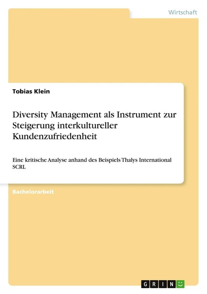 Tobias Klein | Diversity Management Als Instrument Zur Steigerung...-image