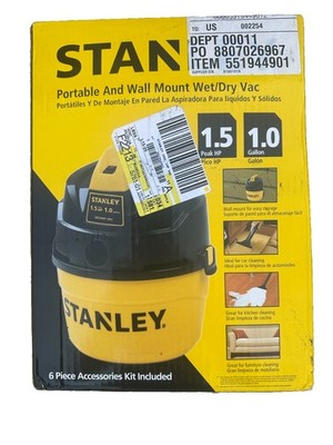 Stanley 1.5 HP 1 Gallon Portable Wet Dry Vac