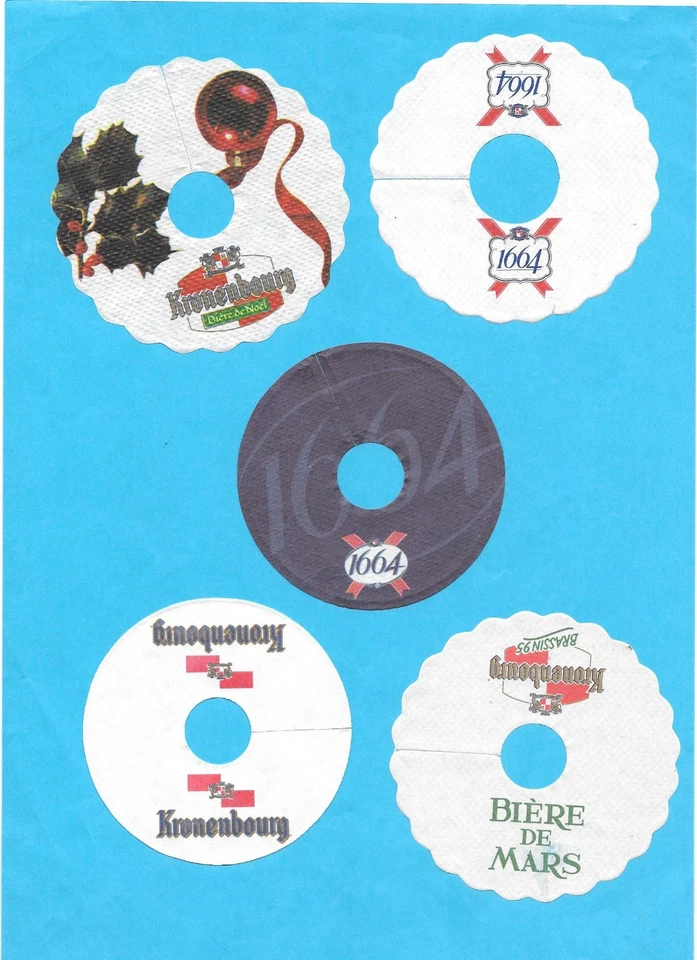 20 Pilsdeckchen, Tropfdeckchen von der Brauerei Kronenbourg aus Straßburg / F - Bild 4 von 4