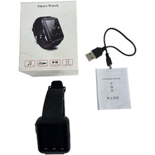 Unbranded Black Bluetooth Smart Watch for Android  iOS Phones Handsfree/Music 