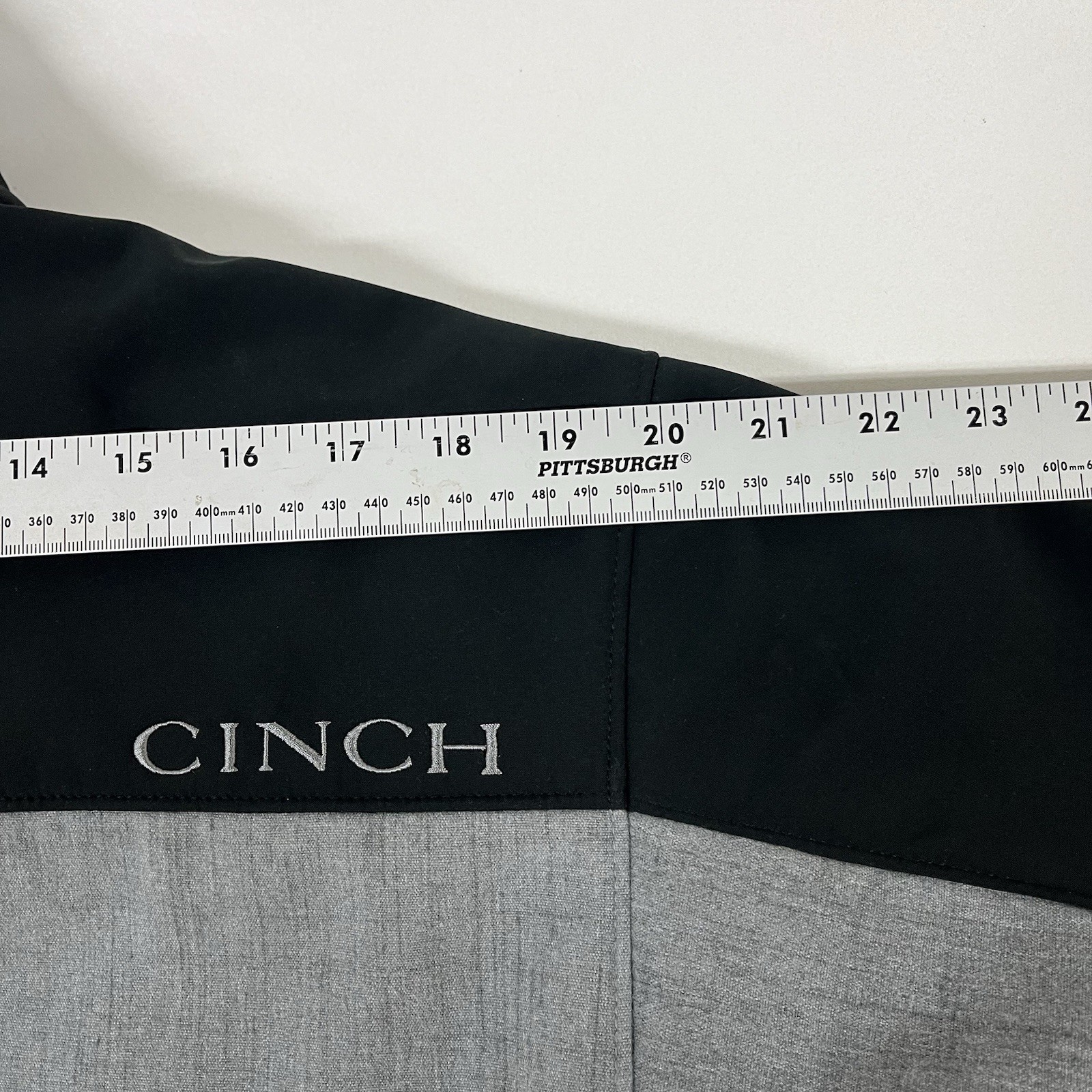 Cinch Western Jacket Soft Shell Full Zip Gray Bla… - image 7