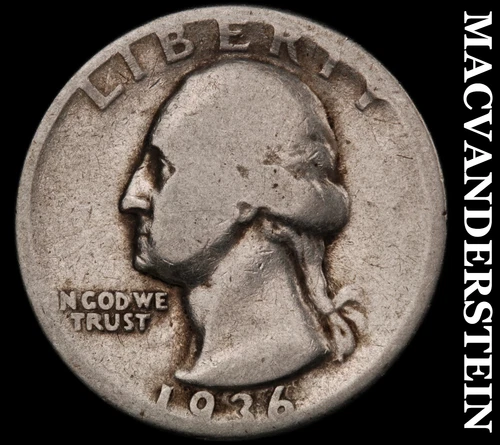 1936 Washington Quarter- Silver- Scarce Better Date No Reserve #J4156