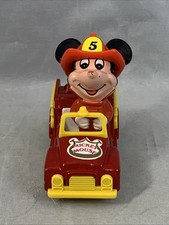 MICKEY MOUSE Vintage Fire Truck Diecast Car Fireman Mickey DISNEY PD-2