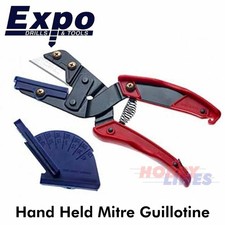 MITRE GUILLOTINE Hand Held Fully Adjustable cuts Wood plastics Expo Tools 74365