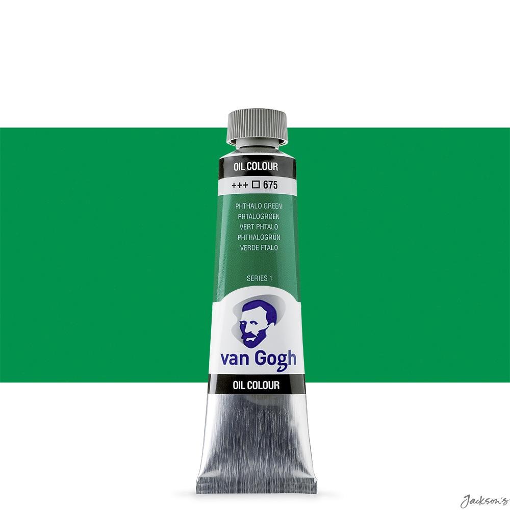 Royal Talens Van Gogh Oil Paint Tube 40ml Phthalo Green S1 For Artists