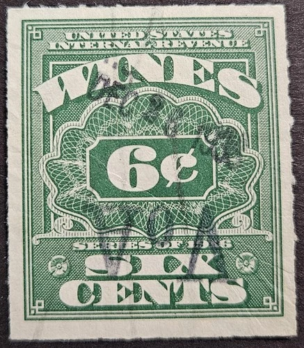 US Stamp Collection - Revenue - Cordial & Wine - Scott # RE63 - Used