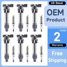 6X OEM Ignition Coil & Spark Plug Pack For Cadillac GMC Chevy Buick UF569 3.0L
