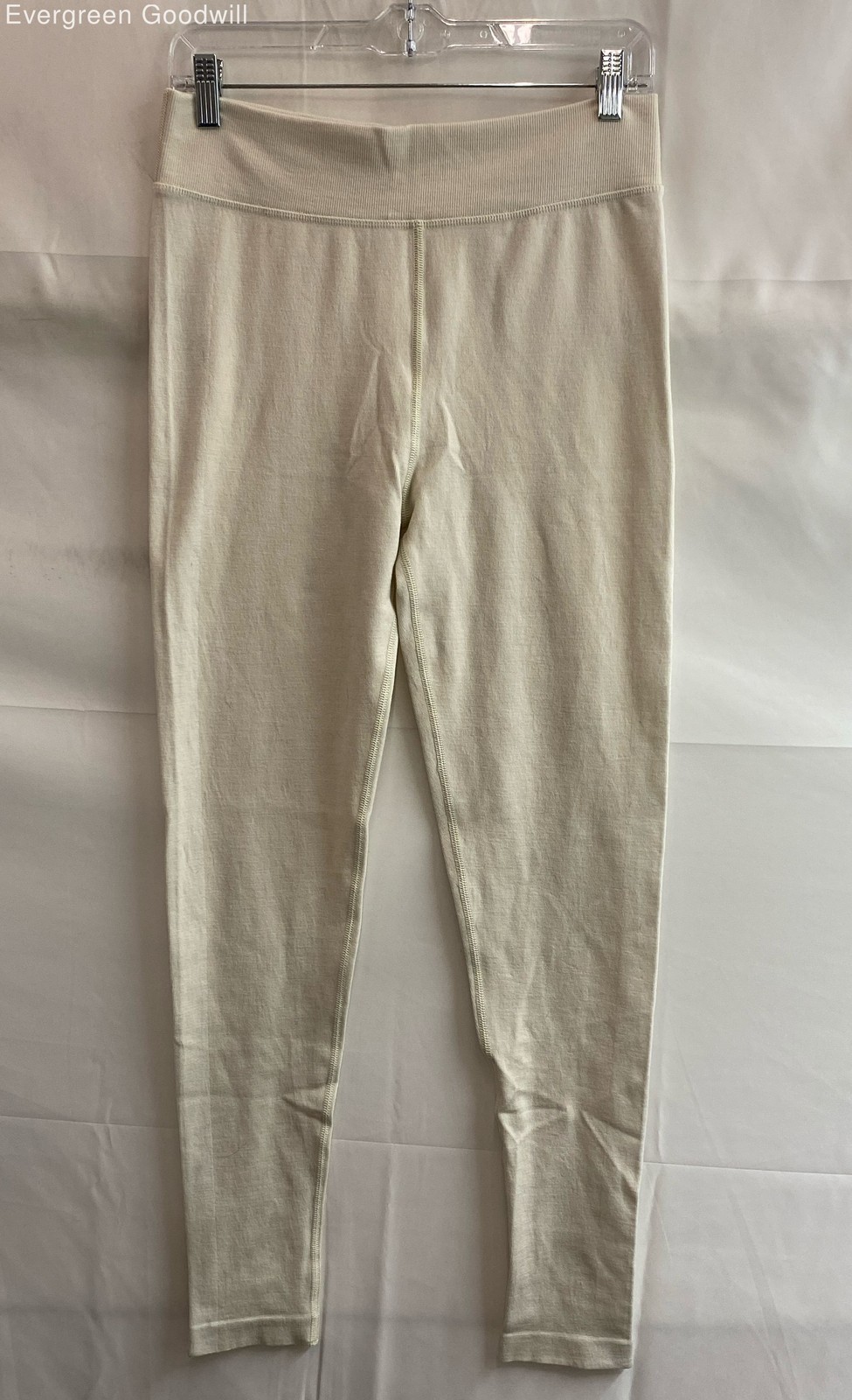 Lululemon Women's Ivory Wool Blend Elastic Waist Pull-On Ankle Leggings Size 12