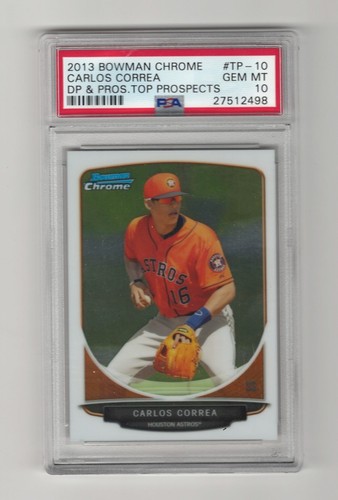 CARLOS CORREA 2013 BOWMAN CROMO DRAFT PICKS & PROSPECTS TOP PROSPECTS PSA 10