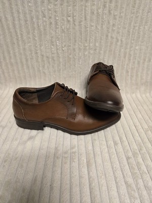 Bata Ambassador Men s Size 8 Brown Leather Dress Shoes Lace Up Derby Comfort.