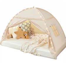 Toddler Canopy Lights  Flags Indoor Floor Bed Kids Tent Playhouse Portable ...