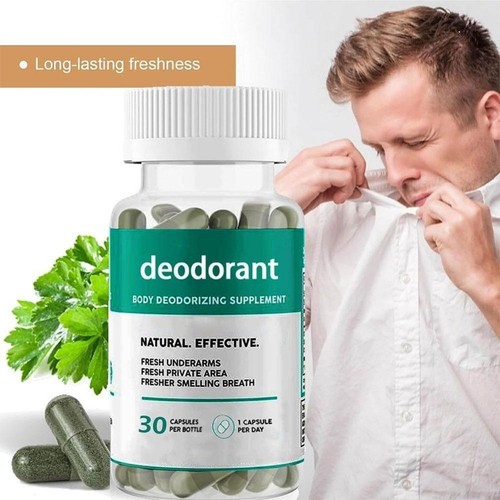 Deodorant Kapseln, natürliche Körpergeruch Heilmittel Ergänzung, erfrischt Achseln - USA - Bild 15 von 24