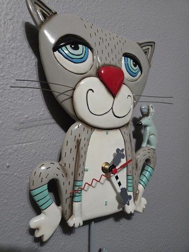 Allen Designs Mouser The Cat Pendulum Wall Clock | eBay