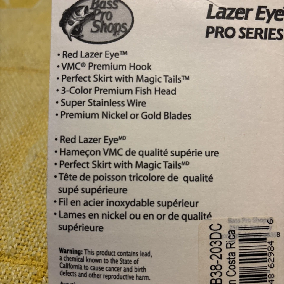 Bass Pro Shops - Perfect Skirt With Magic Tails Hook-Lazer Eye Pro 3/8 Oz. New - Image 3 of 4