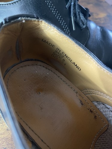 Doc Martins Made In England Vintage Black Leather Shoes Style 8452 Size UK8 US 9 - Picture 4 of 9