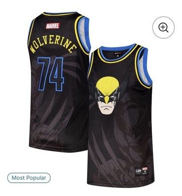 Marvel Comics Wolverine Basketball Jersey Lids Large