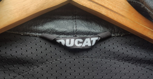 Ducati Corse Black Leather Motorcycle Jacket By Dainese Size Medium 38" UK 48 Eu - Picture 13 of 13