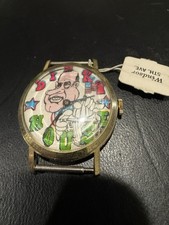 Vintage Richard Nixon DICK NIXON Swiss Mechanical Caricature Watch 1960s/70s